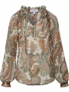 LN $385 WOMENS 8 MEDIUM (bust 42”) FARM VERONICA BEARD BLOUSE SHIRT TOP PAISLEY